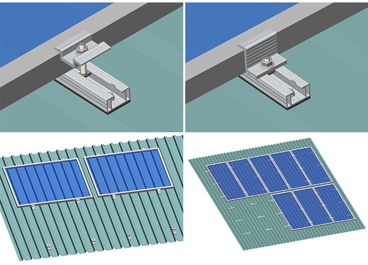Mini rail for solar panels