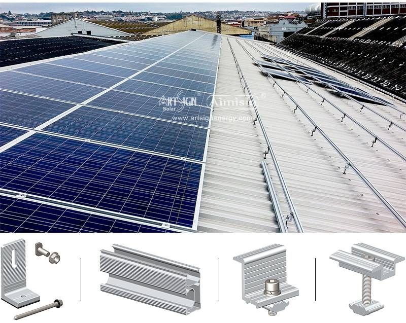 القصدير / السقف المعدني L القدم الشمسية تصاعد الأقواس