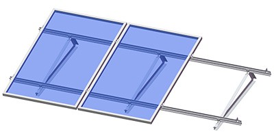 نظام تركيب الألواح الشمسية على السقف المسطح