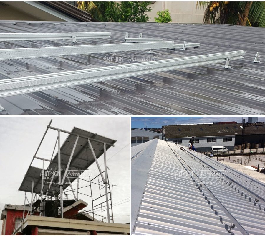 الفولاذ المقاوم للصدأ سقف هوك الشمسية تصاعد الأقواس