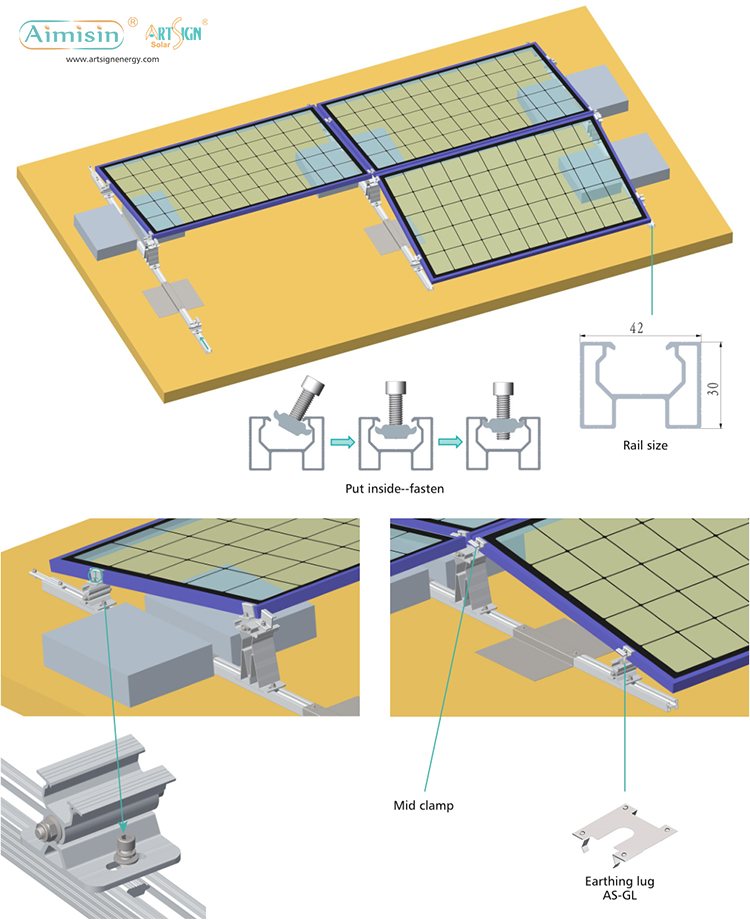 حل تركيب الطاقة الشمسية الصابورة