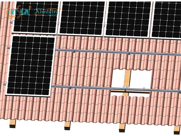 Solar tile roof mounting brackets