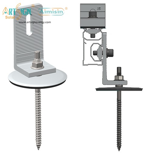 shingle roof solar mounting hook