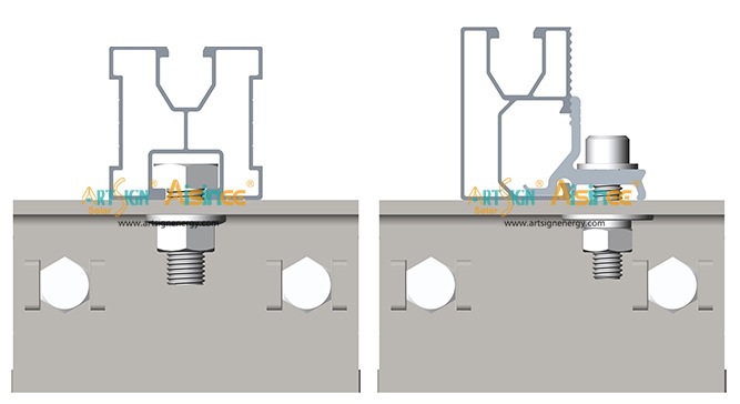 ART SIGN solar standing seam roof square profile