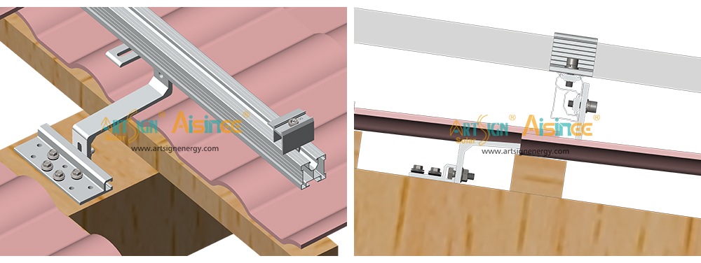 ART SIGN tile roof solar racks AS-A-RH-37