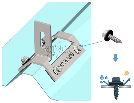 Roof hook for solar panel