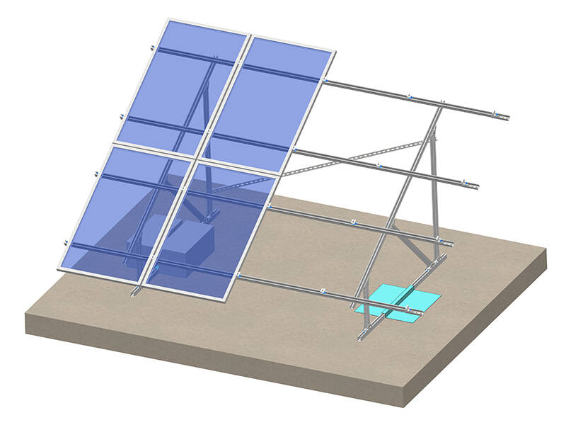 شقة سقف الطاقة الشمسية تركيب - C نوع الصلب المركبة على الحصى تصاعد سقف النظام 
