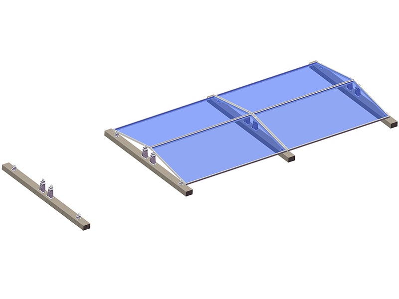 نظام تركيب السقف المسطح للطاقة الشمسية بين الشرق والغرب 
