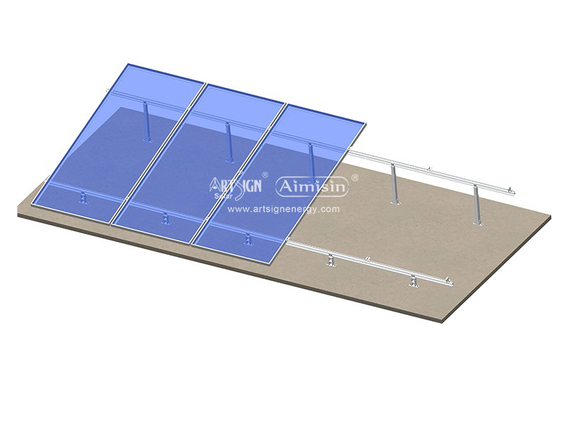 نظام تركيب السقف المسطح للوحة الشمسية - رفعت مجموعة الإمالة القابلة للتعديل ارتفاع الخلوص 