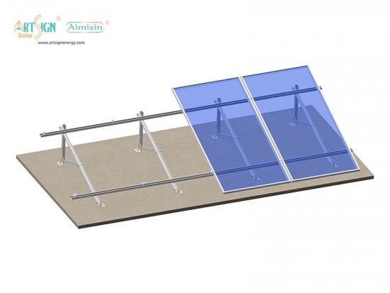 adjustable tilt flat roof solar racking