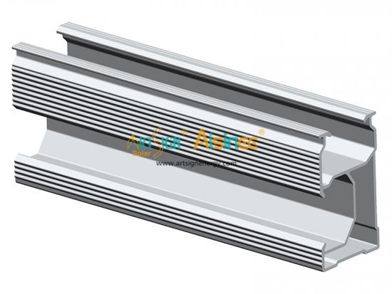 Solar panel mounting rails