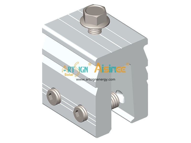 مشابك تثبيت رفوف الطاقة الشمسية ذات اللحامات الدائمة للسقف المعدني N10 | لافتة فنية