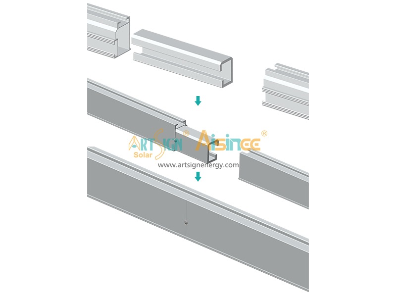 مجموعة وصلات C rail 01# لتركيب سكة الطاقة الشمسية
