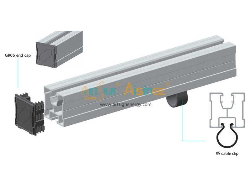 لوحة للطاقة الشمسية سقف جبل الألومنيوم G السكك الحديدية 05 #