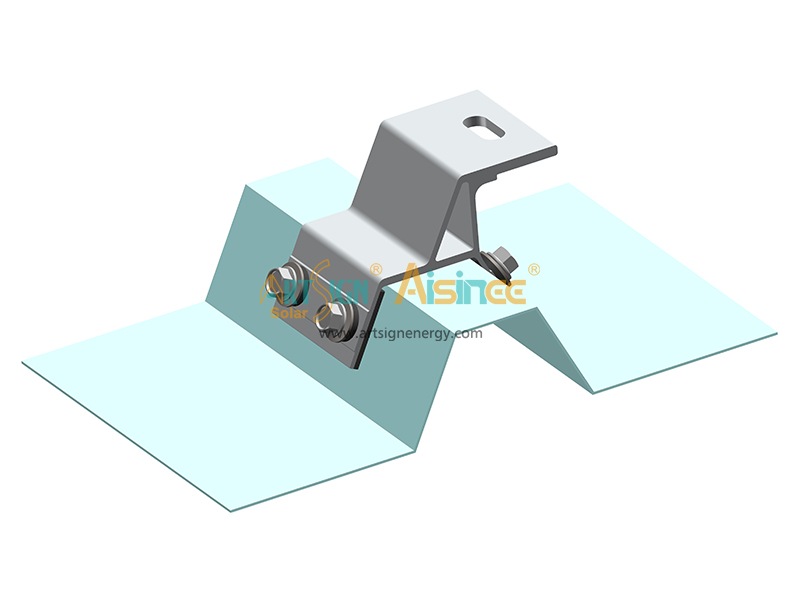 حوامل ألومنيوم مصنعية لتركيب الألواح الشمسية على أسطح معدنية | لوحة فنية