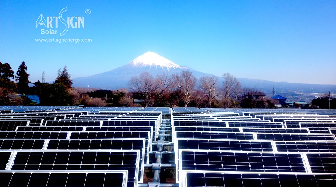 صلب الشمسية زراعة / مزرعة نظام تركيب الأرض في اليابان