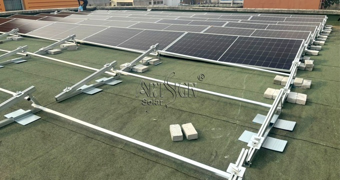 نظام خلايا كهروضوئية مُثقل بسعة 30kW للأسطح المسطحة في كوت ديفوار | Art Sign
