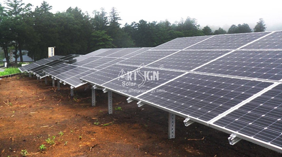 الصلب دعم التثبيت الشمسي جينوان محطة كهرباء في اليابان